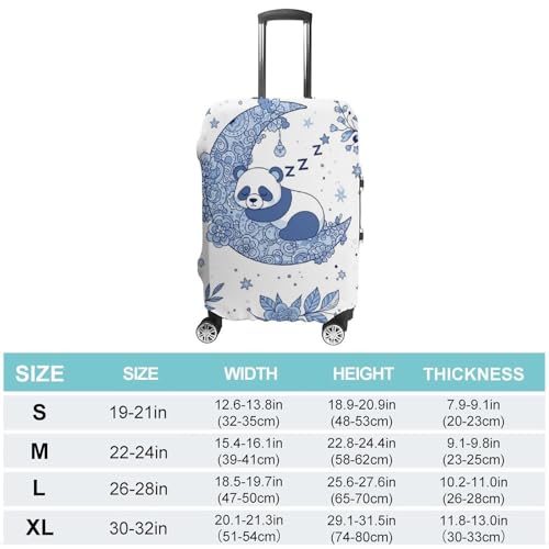 Travel Luggage Cover Blue And White Porcelain Moon Panda Suitcase Protector Anti Scratch Suitcase Washable Baggage Covers Carry On Luggage Cover2
