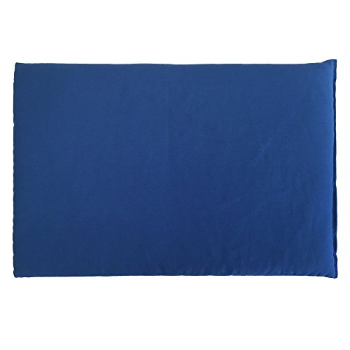 Saco térmico de semillas 30x20cm (algodón orgánico azúl) | Almohada térmica para microondas, horno, congelador | Cojín con semillas de colza