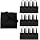 Mini bolsas tote negras 6 x 6 pulgadas - 12 piezas