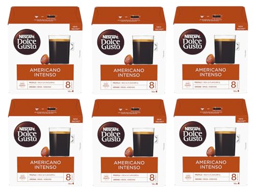 NESCAFÉ DOLCE GUSTO Americano Intenso x16 Coffee Pods (Pack of 6, Total 96 Capsules)