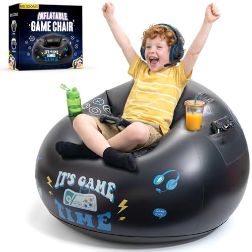 Inflatable Gaming Chair for Kids and Teens with Cup Holders