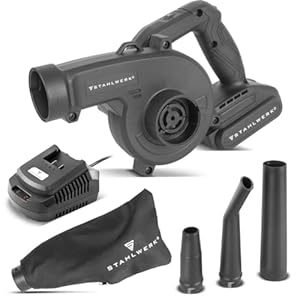 STAHLWERK 2-in-1 Akku-Laubbläser & Sauger MAG-20 ST – 20 V mit 2 Ah, kompakter Brushless Bläser für Garten, Straße, Werkstatt & Auto, handlicher Mini-Laubbläser mit bis zu 98 m/s und 18.000 U/min