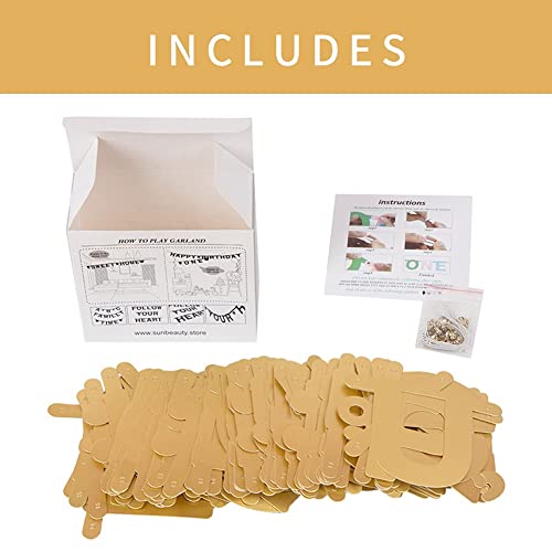 Paper Jazz 124 Pieces Diy Letters Gold Fall Custom Banners Wedding Party Alphabet Decorations Letters Happy Birthday Banner #TOP2