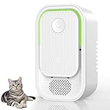 Cat Litter Deodorizer Air Ionizer – Ozone-Free Filterless Plug-In Negative Ion Air Purifier with Assisted Airflow Fan for Litter Box, Bathroom & Small Rooms, Quiet & Unscented