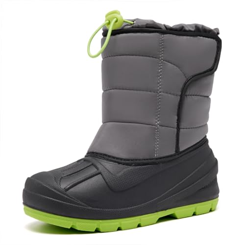 MORENDL Toddler Snow Boots Boys Girls Waterproof Insulated Winter Boots Kids Warm Fur Shoes