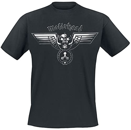 Motörhead Winged Warpig Homme T-Shirt Manches Courtes Noir Regular/Coupe Standard - Les Beatles, Paul McCartney, John Lennon, RIngo Starr, George Harrison Motörhead Winged Warpig Homme T-Shirt Manches Courtes Noir Regular/Coupe Standard