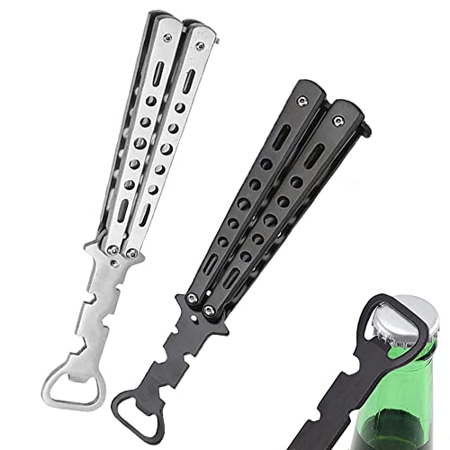 2 Stück bierflasche Flaschenöffner, Flaschenöffner Aus Edelstahl, Flaschenöffner, Butterfly Flasche Öffner Butterfly, Stil Trainer Tool Metall, Kann Verwendet Werden, Um Bierflaschen Zu Öffnen Cover