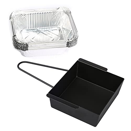 Grill Drip Pan for Nexgrill 720-0830H for Nexgrill Grease Tray Replacement Grease Pan/Box for Nexgrill 720-0888N 720-0925P 720-0896 720-08882A for Cuisinart CGG-7400 with 15pack Aluminum Foil Liner
