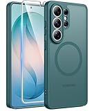 Picture of FNTCASE for Samsung Galaxy S26-Ultra Case: [Fit for Magsafe] [Full Camera Protection] Translucent Matte Cases with [Screen Protector] Military Grade Shockproof Protective Phone Cover - Sagebrush Green