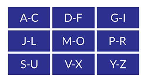 File Cabinet Label Magnets by DCM Solutions (Blue, 9 Drawer Cabinet)