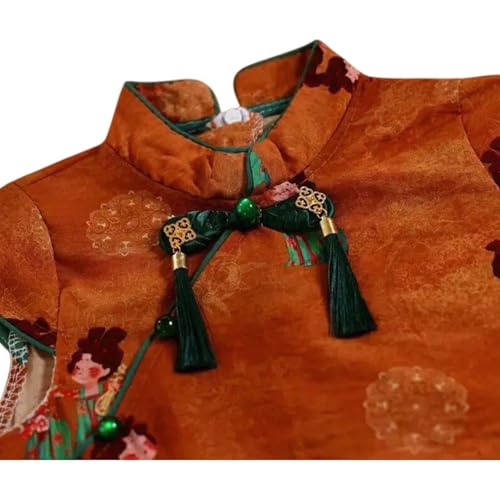 Vestido Cheongsam Qipao para Niñas Manga Corta miniatura 5