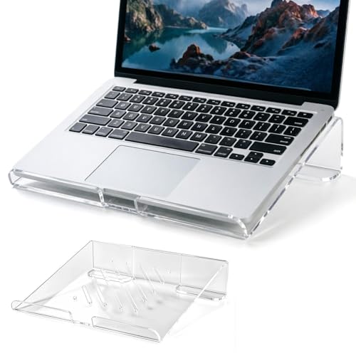 Rehausseur PC portable acrylique pour table de dortoir et café