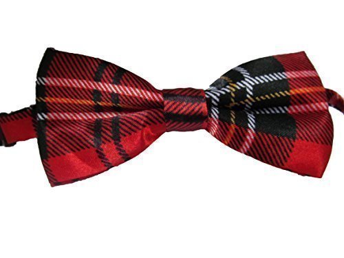 Fat-catz-copy-catz Small Ladies, kids unisex fashion novelty fancy dress dickie bow tie for weddings: tartan, animal, spotted free UK P&P (small tartan bow tie)