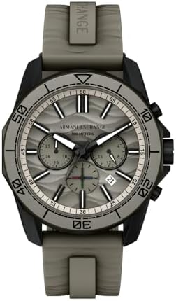 Armani Exchange Watch for Men, Quarz-Chronographenwerk und 44mm G...
