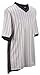 Adams USA Smitty Performance Interlocking Elite Side Panel V-Neck Referee Shirt (Gray, X-Large)