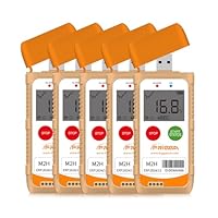 Frigga M2H 5pack Mehrweg-Temperatur-Feuchtigkeits-Datenlogger USB-Digital-Temperatur-Rekorder 28800 Punkte hohe Genauigkeit Thermometer-Logger PDF CSV-Bericht