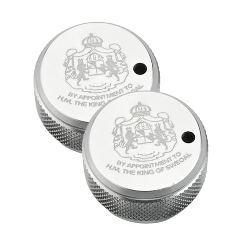 Fit for Fishing Reel Brake Knob, Mechanical Spool Control Knob, Spool Control with Internal Sound Kit Fit for Abu 3 3.5 4 P5 Series, Fishing Reel Replacement Parts(2Pack) (Silver)