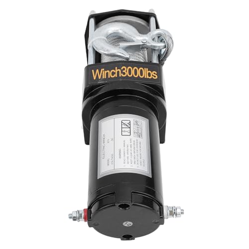 Kit de winche eléctrico 12V 3000lbs con motor 1KW miniatura 6