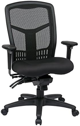 Office Star ProGrid Breathable Mesh Manager's Office Chair with Adjustable Seat Height, Multi-Function Tilt Control and Seat Slider, High Back, Coal FreeFlex Fabric