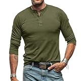 Men T-Shirt Men Classic Comfortable Basic T-Shirt Men Youth Trend All-Match Longsleeve T-Shirt Men Casual Fashion Solid Color Longsleeve Tops J-Army Green XL