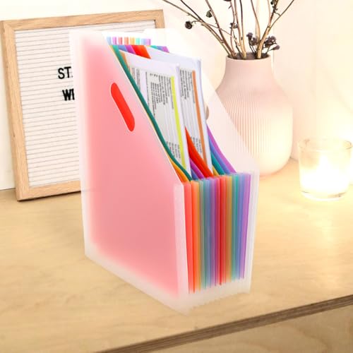 Rangement de documents A4 plastique rigide trieur extensible pour classement bureau - 6
