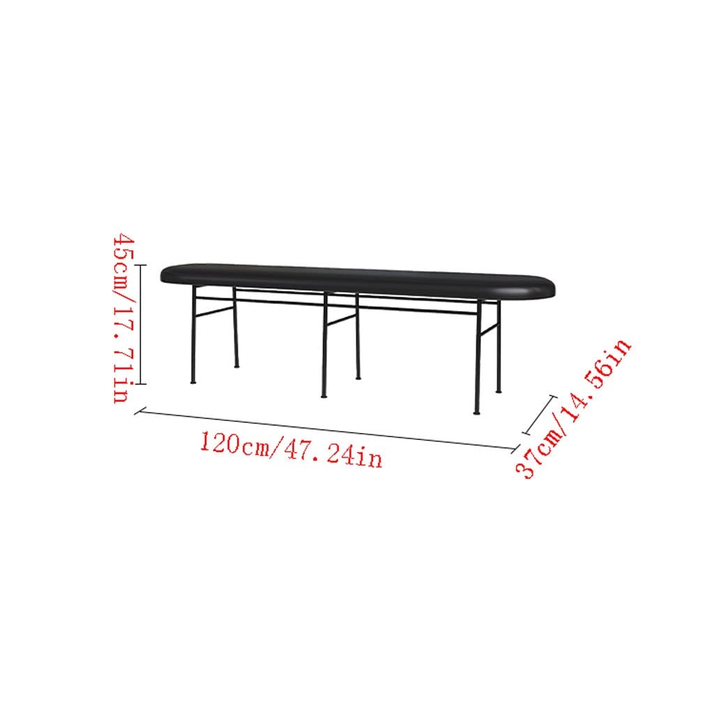 RENEESME Foot Stool for Bed Bed End Stool with Upholstery Bedroom Leather Sofa Stool Dining Table Long Bench Bench Home Changing Shoe Stool Porch Stool Bed Step Stools for High Beds, 130x37x45cm