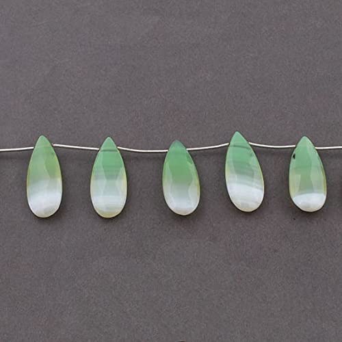Chrysoprase chalcedony, la poésie d'un fil de perles vertes à façonner
