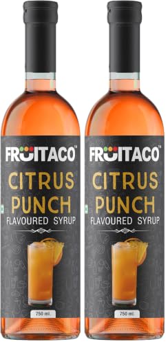 Image of Fruitaco Citrus Punch Syrup: Perfect Mixer For Enhancing Mocktails & Cocktails, Drinks, Shakes, Juices And Mojitos At Parties, Conveniently Packaged In A 750Ml Bottle| Non-Alcoholic (Pack of 2)