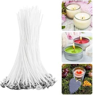 soosable Candle Wicks Pre Waxed Candle Wicks for Candle Making DIY Crafts (15 CM, 100)