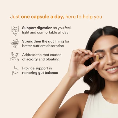 Image of Origins Nutra Gut Restore | Supports Gut Lining & Digestive Health | Eases Bloating, Constipation & IBS | Made with L-Glutamine, Marshmallow, Herbagut & GutGard | 28 Veg Capsules (Pack of 2)