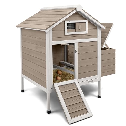 PetsCosset 32" Chicken Coop,Grey