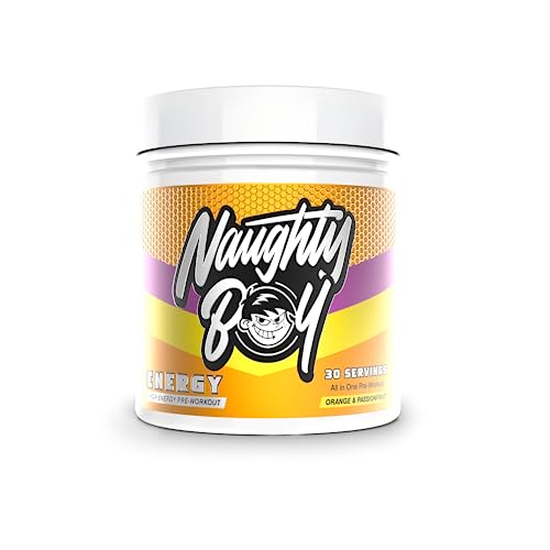 Pré-entraînement Naughty Boy Energy orange passion booster d'endurance et focus musculaire