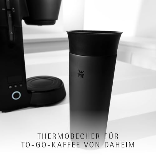 WMF Küchenminis Aroma Filterkaffeemaschine mit Thermoskanne, 870 Watt, Thermobecher to go, kleine Kaffeemaschine to go, Timer, edelstahl schwarz matt 2