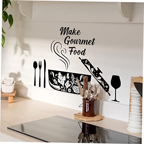 Pegatinas de pared de cocina para tapar imperfecciones con frases en comedores 6