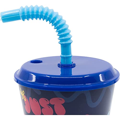 Stitch, Disney Kids Tumbler, Reusable Semi-Rigid Plastic, BPA Free, 430ml, Blue - Image 3