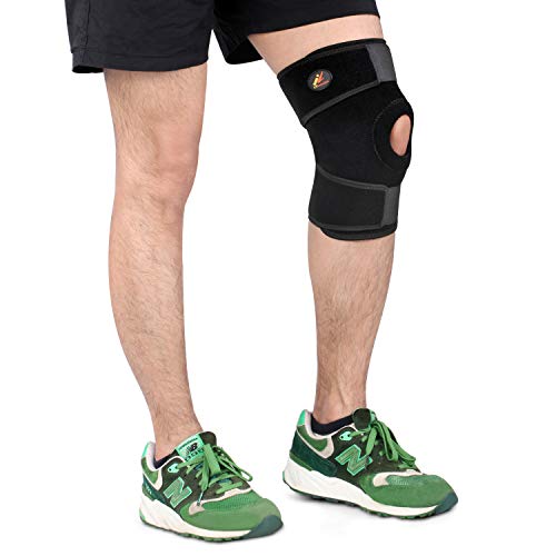 UProtective compression knee brace-knee compression sleeves-athletic knee brace-Adjustable compression knee brace :Copper fiber Compression for Joint Pain Relief support for women& men-Single...