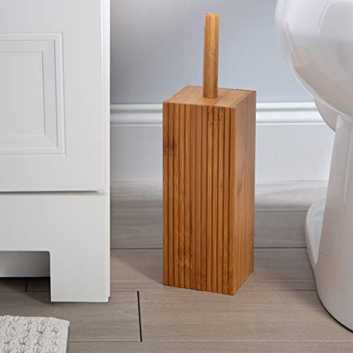 Bath Bliss Tall Square Natural Bamboo Collection, Bowl Brush, Storage Jar, Toilet Tissue Reserve. Matching Accessories to Decorate Your Bathroom, Tall Square Toilet Brush (10020-NATURAL) by Bath Bliss - Used condition - Image 4