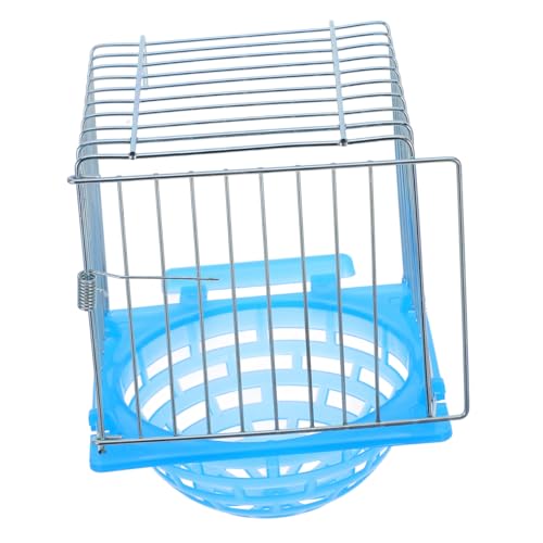 CIMAXIC 箱 鳥の巣 鳥の巣 外用ハチドリハウス 鳥小屋キット ケージ用インコの巣 ぶら下がっている鳥の家 鳥の巣が大好きです インコケージアクセサリー 鳥の繁殖巣 金属 Blue