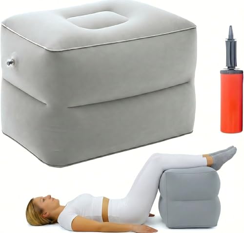 SZKKQKJ Cubo portatile per disco intervertebrale, 40 x 32 x 30 cm, gonfiabile, con pompa, grigio