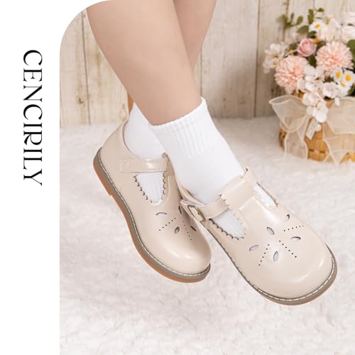 CENCIRILY Toddler Little Girls Flower Dress Shoes Mary Jane Ballet Flats Party School Bowknot Princess Wedding Shoes - Image 3
