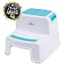 2 Step Stool for Kids | Slip Resistant Soft Grip for Safety | Toddler Two Step Stool for Kitchen, Bathroom and Toilet Potty Easy Training | Dual Height and Wide Step with Carrying Handles (1 Pack)