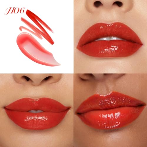 Image of evpct Bright Red Matte Liquid Lipstick Marker Pen Lip Liner Set with Lip Oil, Shine Finish, 2 in 1 Lipgloss Lipstick Long Lasting Waterproof for Women, Lips Color Stain 24hr Original Smudge Proof