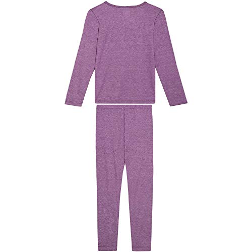 32 Degrees Heat Girls Long Sleeve Crew Neck And Legging Set Heather Fiction Fig Medium #TOP1