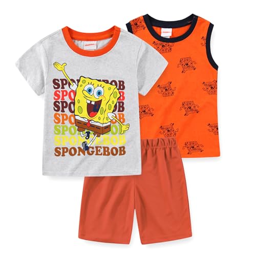 Ensemble 3 pièces Bob l'Éponge avec débardeur et short pour grands enfants