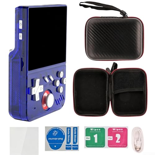 Consola de juegos retro de mano con pantalla IPS de 3 5 pulgadas, más de 18.000 juegos, joysticks desmontables, 4000 mAh, para batería USB C para otg, compacta, portátil para viajes, negro, blanco