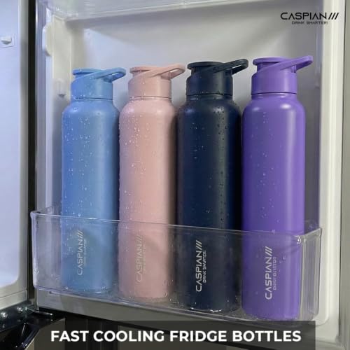 Image of CASPIAN / / / Hike Stainless Steel Sipper Water Bottle (ECPV, 1 Litre, Set of 4)| Leak Proof Thunder for Fridge Home Office Travel School Kids Boys Girls Adults Sports Gym Yoga