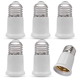 E26 to E26 Light Socket Extender, E26/E27 to E26/E27 Lamp Bulb Socket Extension, Edison Screw Converter Lamp Holder Adapter, Fits LED/CFL Light Bulbs, 9 Pack