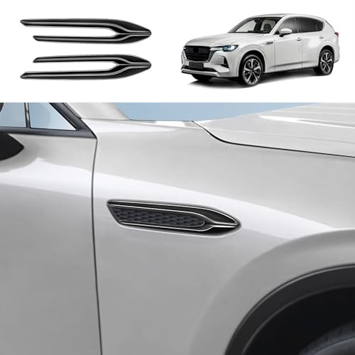 YOFAMO マツダ CX-60 2022年? 専用 ダミー ダクト ドア ボンネット サイド エア ブリーザーパーツ ドレスアップ エア インテーク エアロ パーツ トリム アクセサリー ガーニッシュ 外装パーツ トリム アクセサリー ABS樹脂製 2P