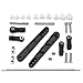 RCLions Alloy Metal Rear Sway Bar Anti-roll Set for 1/10th Rock Crawler Car Axial Wraith RR10/90048/90053,Yeti 90025 (Black)
