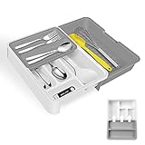 Multifunktion: 9 Schubladeneinsatz Besteckfächer für getrennte Aufbewahrung von Messern, Gabeln, Löffeln, Teelöffeln oder Küchenmessern und Viele mehr.